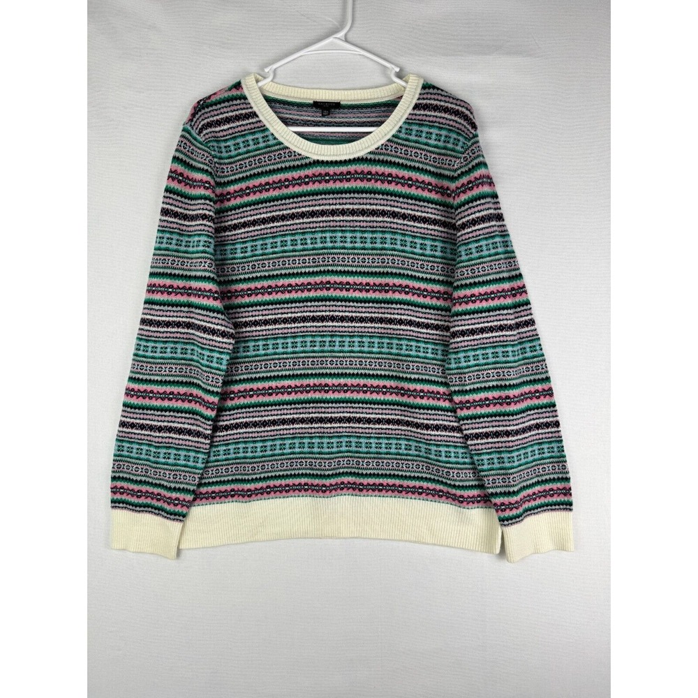Talbots Sweater Womens PXL Fair Isle Pullover Nylon Blend Pullover Colorful‎